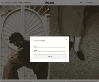Bhane.com(Bhaane is a contemporary clothing company for conscious urban millennial) Screenshot