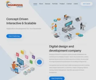 Bhanushainfosoft.com(Bhanusha InfoSoft) Screenshot