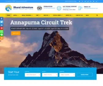 Bharaladventure.com(Trekking in Nepal) Screenshot