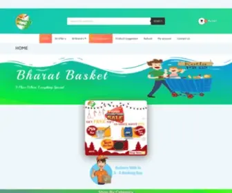 Bharatbasket.com(Bharat Basket Indian Grocery & Vegetables Store Get Upto 40 % off) Screenshot