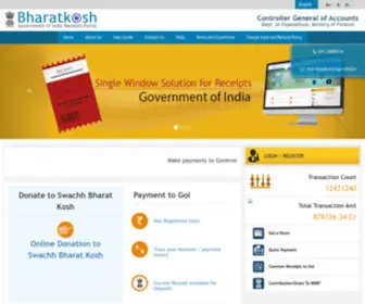 Bharatkosh.gov.in(Non-Tax Receipt Portal) Screenshot