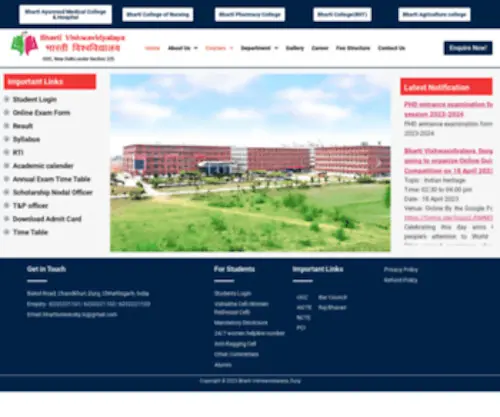 Bhartiuniversity.org(Bharti Vishwavidyalaya) Screenshot