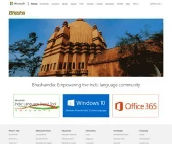 Bhashaindia.com(Microsoft) Screenshot