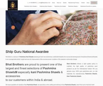 Bhatbrothers.com(Price Pashmina kani Hand Embroidered Cashmere Shawls stoles from Kashmir) Screenshot