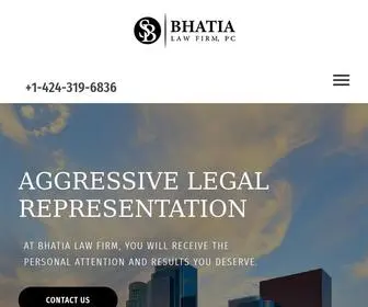 Bhatiafirm.com(Bhatia Law Firm) Screenshot