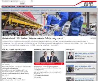 BHB-Stahl.de(Willkommen bei BHB Betonstahlhandel und Biegebetrieb GmbH) Screenshot