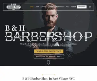 Bhbarbershop.com(B & H Barber Shop In East Village NYC) Screenshot