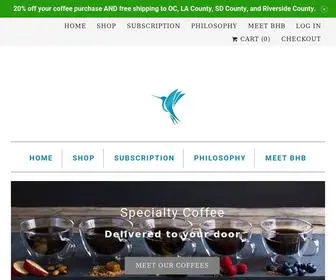 BHbcoffee.com(Blue Hummingbird Coffee) Screenshot