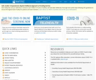 BHCPNS.org(Baptist Health Care of northwest Florida and south Alabama) Screenshot