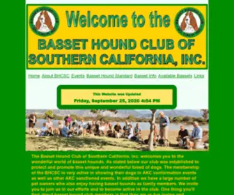 BHCSC.com(The Basset Hound Club of Southern California) Screenshot