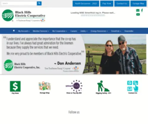 Bhec.com(Black Hills Electric Cooperative's headquarters) Screenshot
