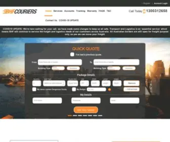 BHfcouriers.com.au(Interstate Courier Companies Australia) Screenshot