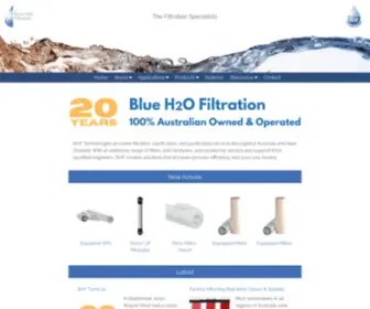 BHftechnologies.com.au(Blue H2O Filtration Australia & New Zealand) Screenshot