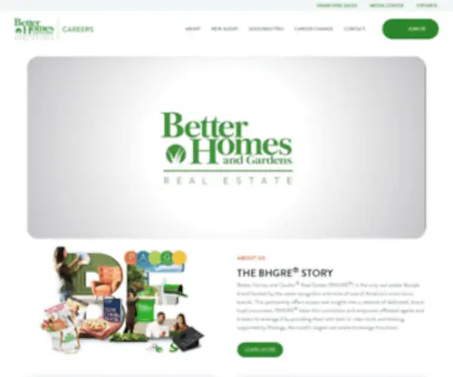 BHgrecareers.com(Better Homes and Gardens Real Estate) Screenshot