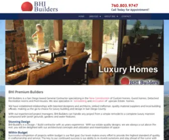 Bhibuilders.com(BHI Builders San Diego Premium Homebuilders and Remodeling Contractors) Screenshot