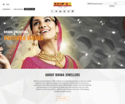Bhimajewellers.com(Bhima Jewellers) Screenshot