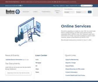 Bhive.org(Beehive Federal Credit Union) Screenshot