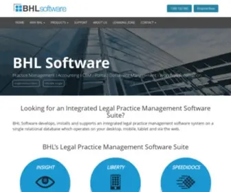 BHL.com.au(Legal practice management software) Screenshot