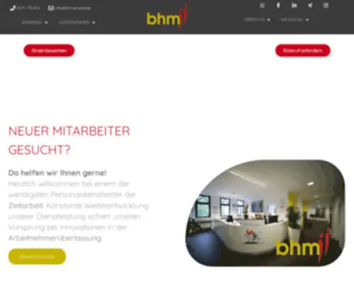 BHM-Personal.de(BHM Personalberatung Ihr Experte für Zeitarbeit) Screenshot