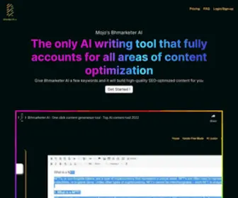 Bhmarketer.ai(10X EASIER & COMPETITIVE WAY to write) Screenshot