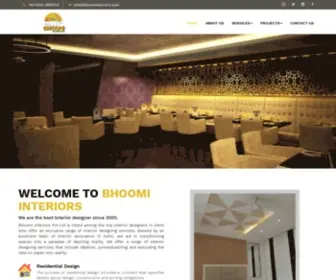 Bhoomiinteriors.com(Bhoomi Interiors Pvt. ltd) Screenshot