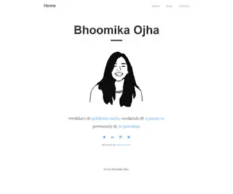 BhoomikaojHa.com(Bhoomika Ojha) Screenshot