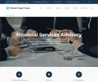 Bhoomiprojects.com(Financial services companies India) Screenshot