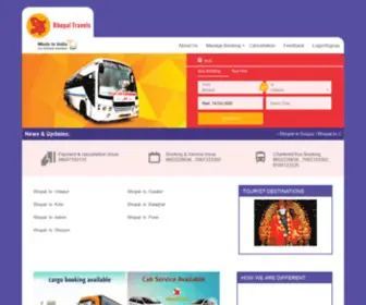 Bhopaltravels.in(Bhopal Travels Online Bus Booking) Screenshot