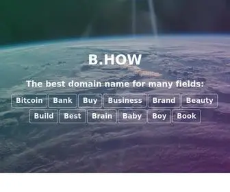 B.how(The best domain name for many fields) Screenshot