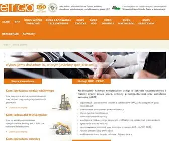 BHP-Ergo.pl(Szkolenia BHP i kursy zawodowe) Screenshot