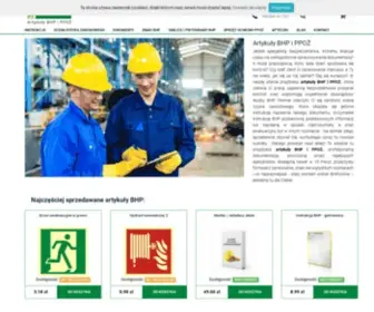 BHP-Online.com(To sklep oferujący artykuły BHP i PPOŻ) Screenshot