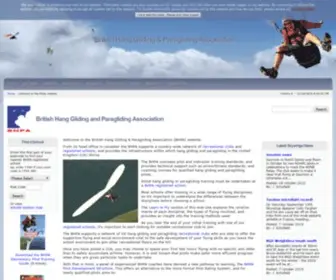 Bhpa.co.uk(British Hang Gliding and Paragliding Association) Screenshot