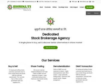 Bhrikutistock.com(Bhrikuti Stock Broking Company Pvt Ltd) Screenshot