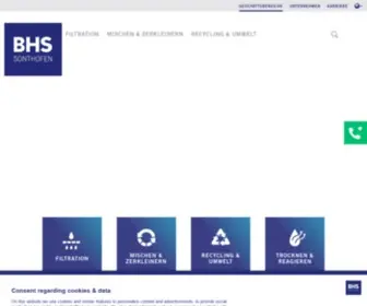 BHS-Sonthofen.de(Mechanische, thermische und chemische Verfahrenstechnik) Screenshot