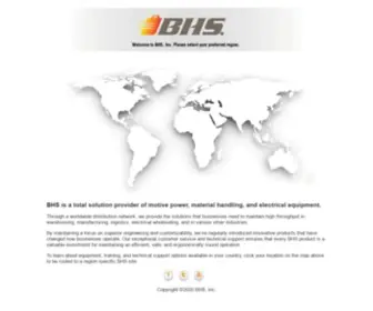 BHS1Global.com(Custom Material Handling & Forklift Battery Handling) Screenshot