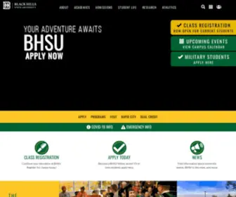Bhsu.edu(Black Hills State University) Screenshot
