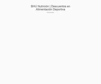 Bhu-Nutricion.com(BHU Nutrición) Screenshot