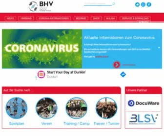 BHV-Online.de(Bayerischer Handball) Screenshot