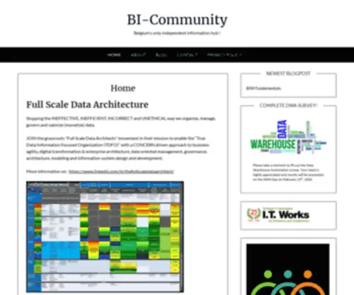 BI-Community.org(Belgium's only independent information hub) Screenshot
