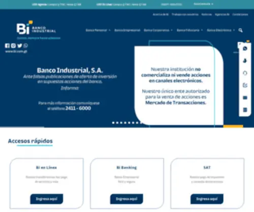 BI.com.gt(Banco Industrial) Screenshot