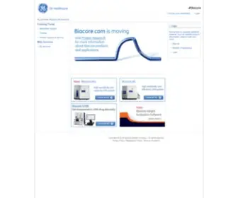 Biacore.com(Research & Biopharmaceutical Manufacturing) Screenshot