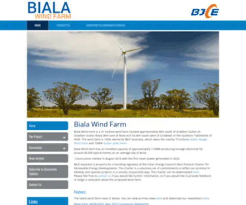 Bialawindfarm.com(Biala Wind Farm) Screenshot