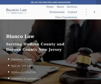 Biancolawnj.com(Bianco Law LLCPersonal Injury Lawyer in Bergen County NJ) Screenshot