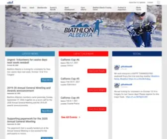 Biathlon.ca(Biathlon Alberta) Screenshot