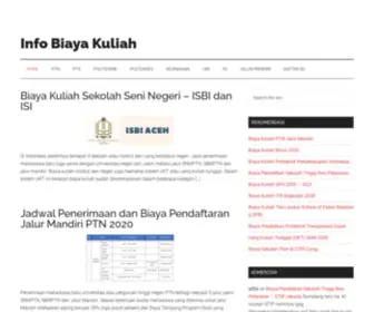 Biayakuliah.net(Info Biaya Kuliah) Screenshot