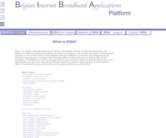 Biba.be(Belgian Internet Broadband Applications Platform) Screenshot