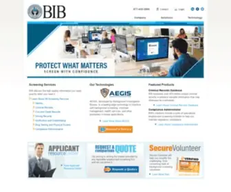 Bib.com(Background Check & Drug Testing Services) Screenshot