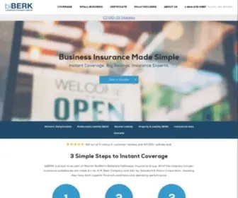 Biberk.com(Small Business Insurance From biBERK) Screenshot
