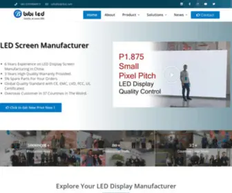 Bibiled.com(LED Display Screen Manufacturer in China) Screenshot