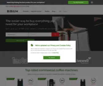 Bibium.com(Commercial coffee machines and coffee supplier for the office) Screenshot